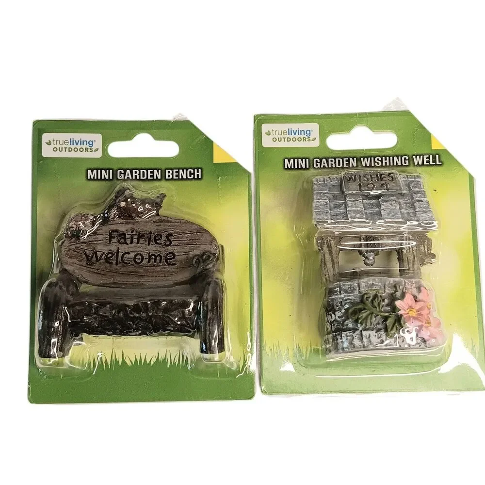 Lot Of 13 Miniature Garden Gnomes Fairies And Accessories Resin True Living New